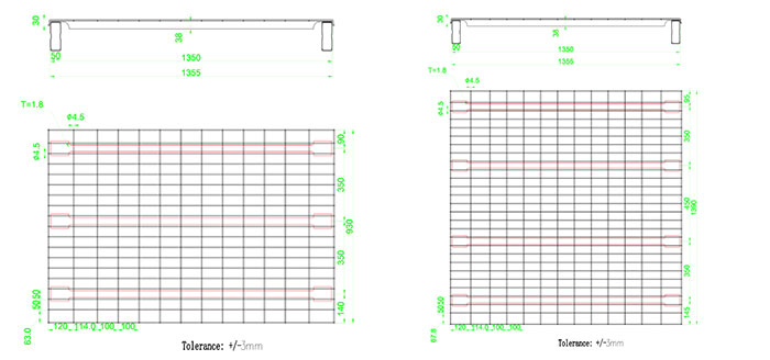 CAD of wire mesh decking