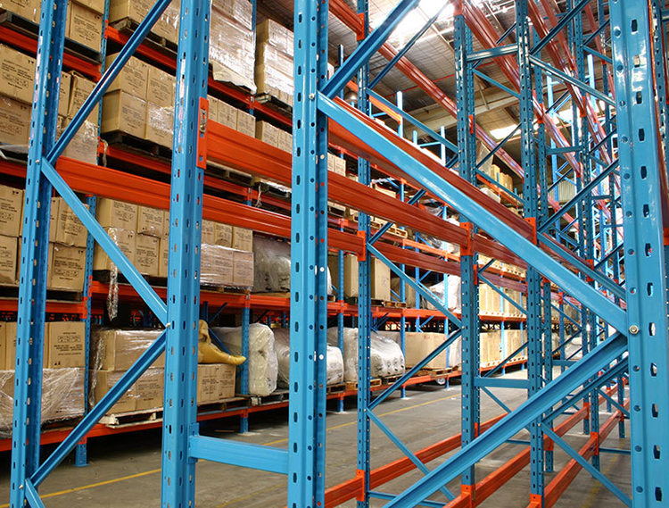 warehouse shelves