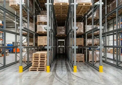 High density drive in racking system